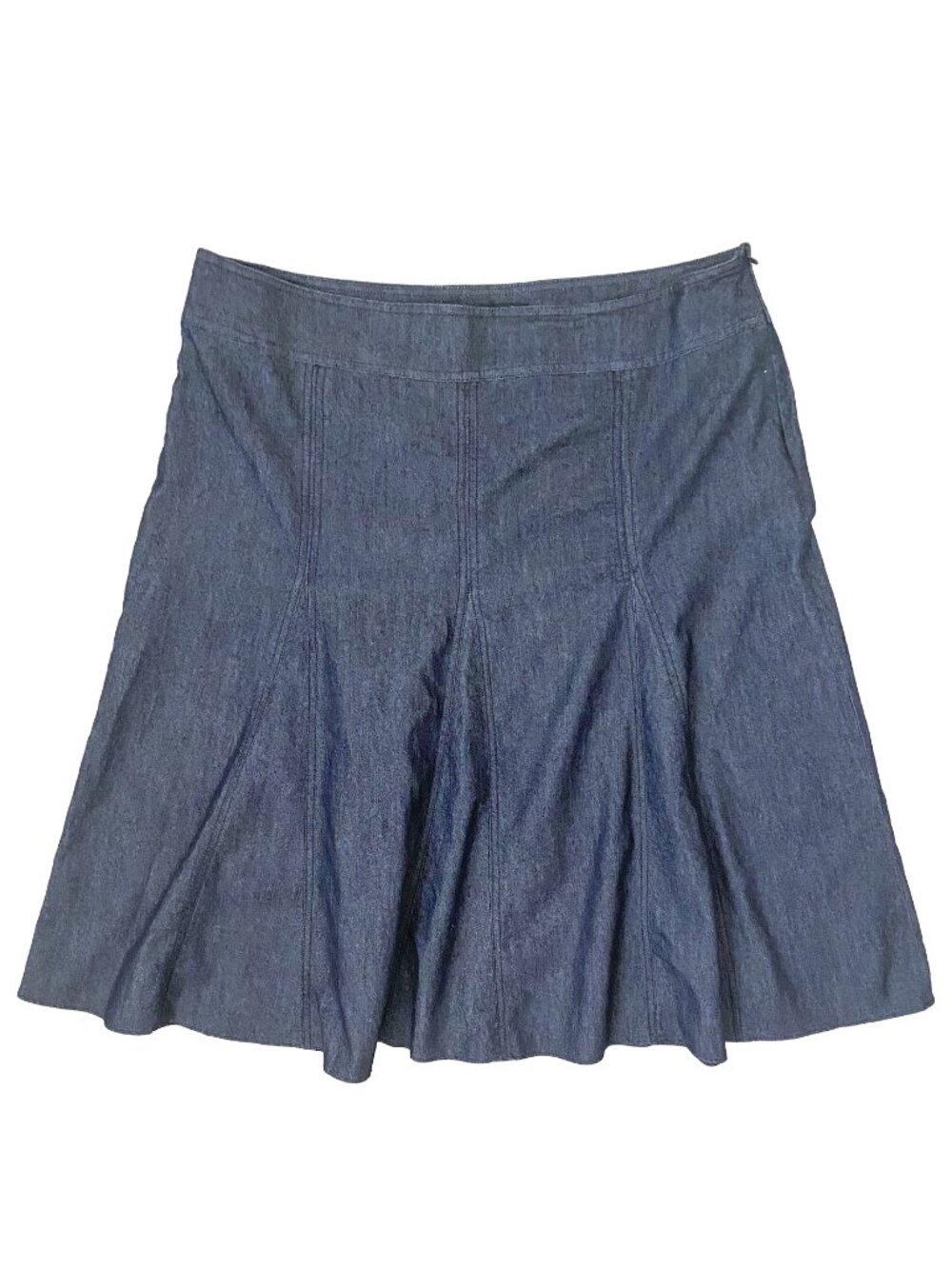 SANDRO Sportswear Dark Wash Blue Demin A-Line Skirt Sz 16 Flare Fall Must-Have